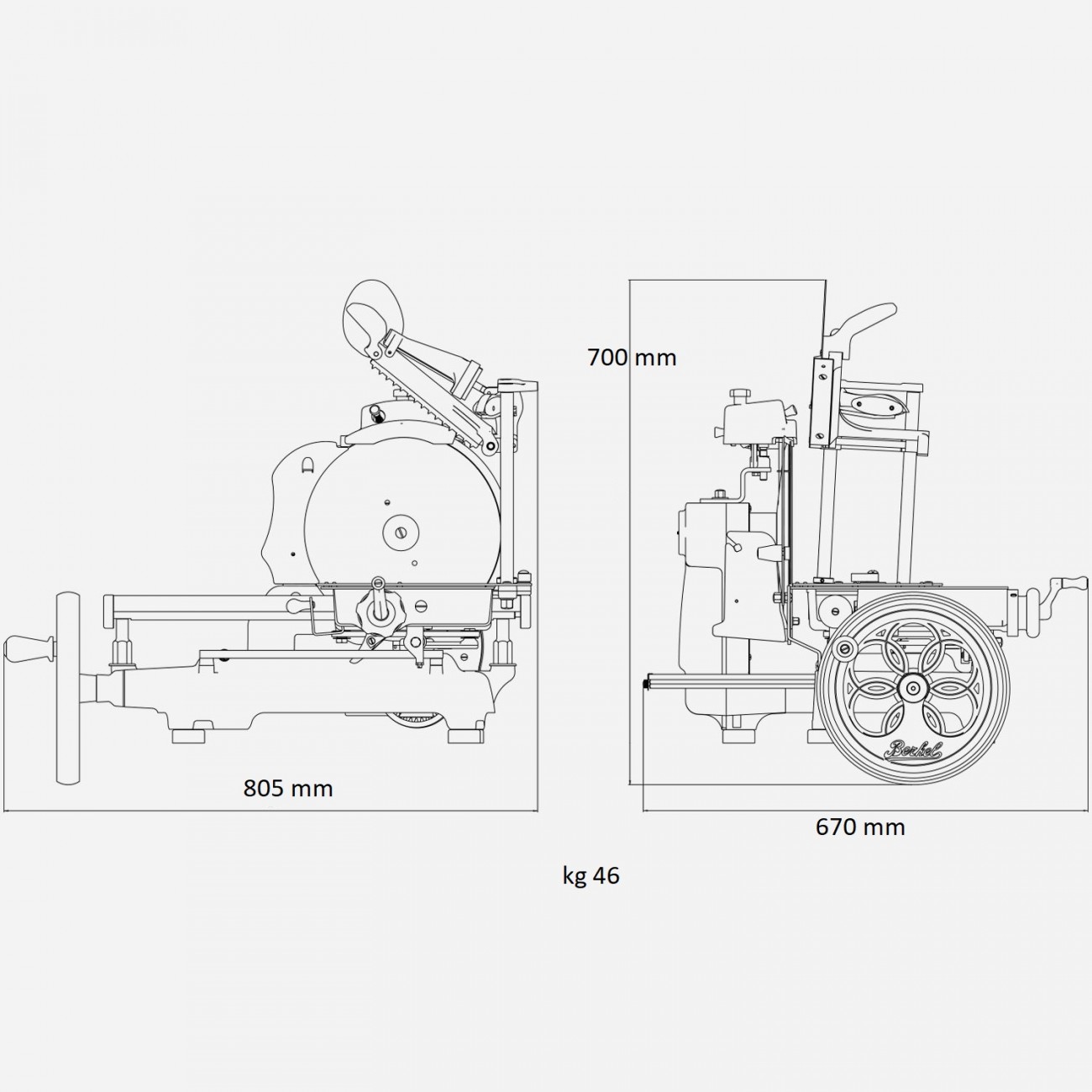 Berkel Manual flywheel slicer B3 black