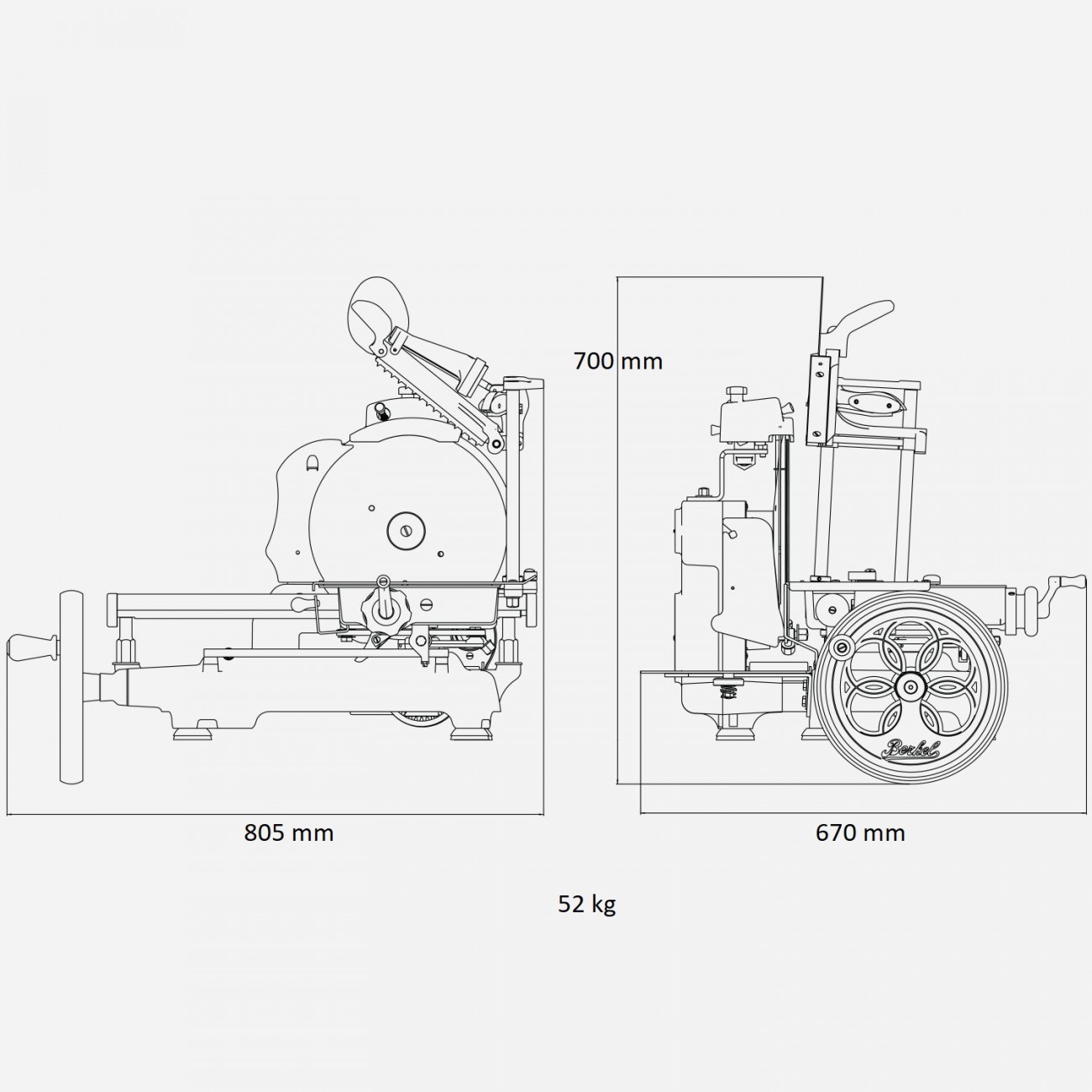Berkel Manual flywheel slicer TRIBUTE 300 Red