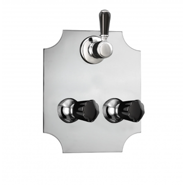 Devon&Devon Black Morris, The wall shower unit with two-way diverter