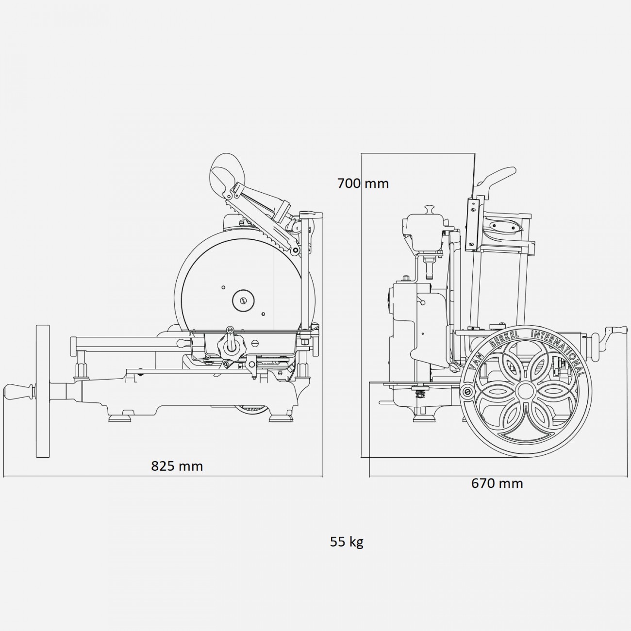 Berkel trancheuse manuelle à volant B114 ROUGE