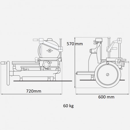 Berkel manual flywheel slicer P15 BLACK
