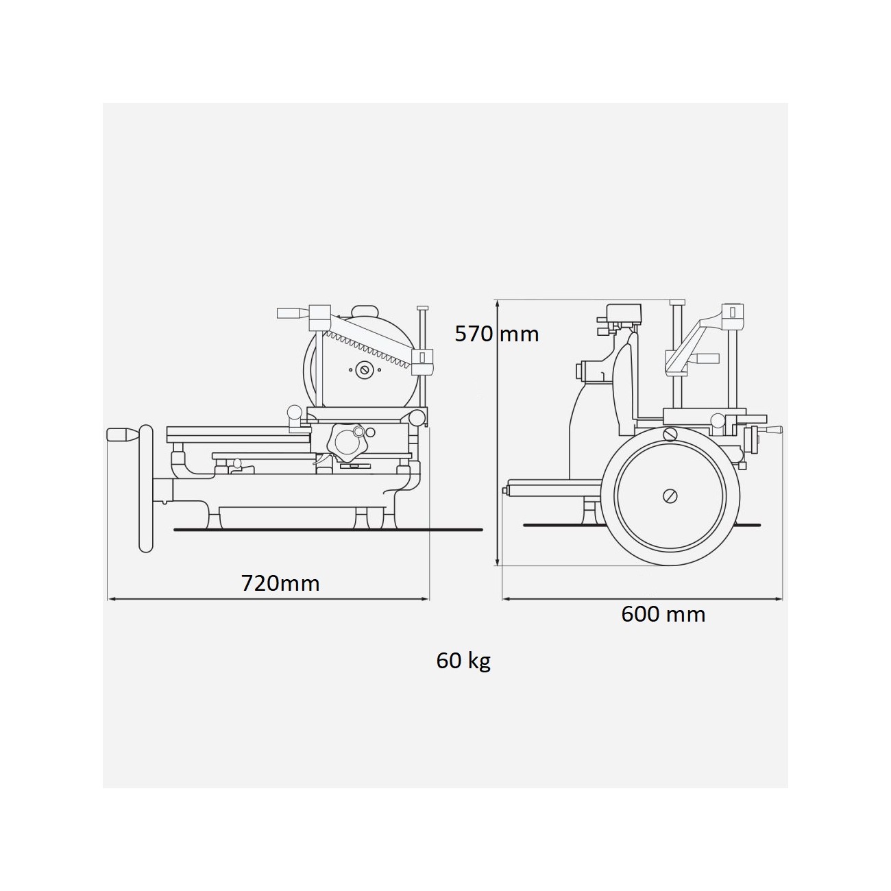 Berkel trancheuse manuelle à volant dinertie P15 rouge