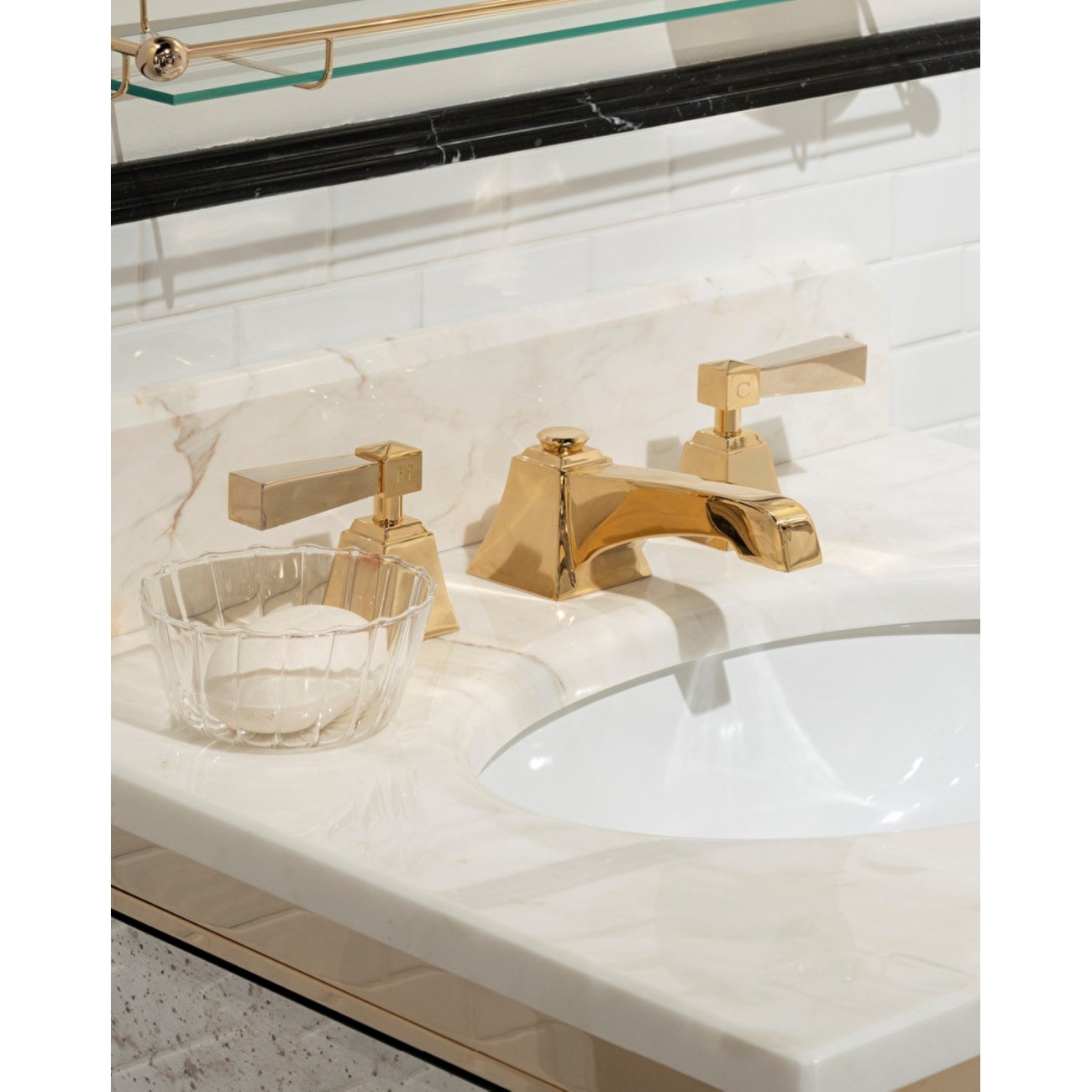 Devon&Devon Vip Time, Batteria lavabo 3 fori con saltarello - Metallo
