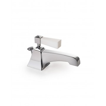 Devon&Devon Vip Time,  Single hole washbasin battery with jumper - White