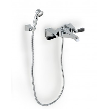 Devon&Devon Vip Time, Wall mounted bath set - Black