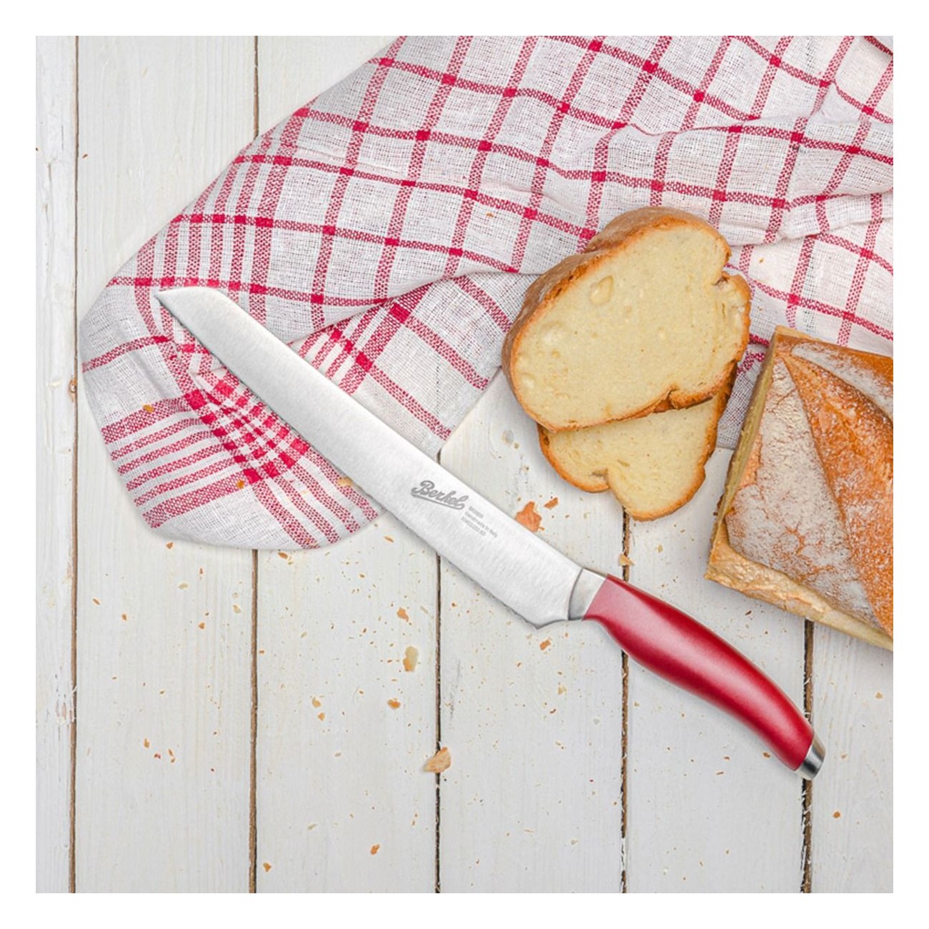 Berkel Teknica bread knife 22 cm red