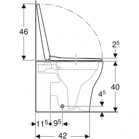 Geberit Selnova Premium flush floor toilet