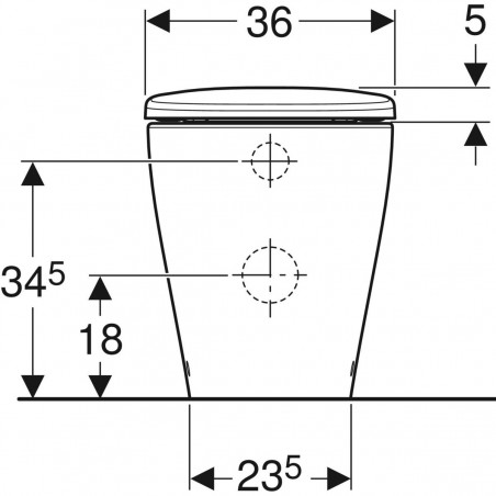 Geberit Selnova Premium flush floor toilet