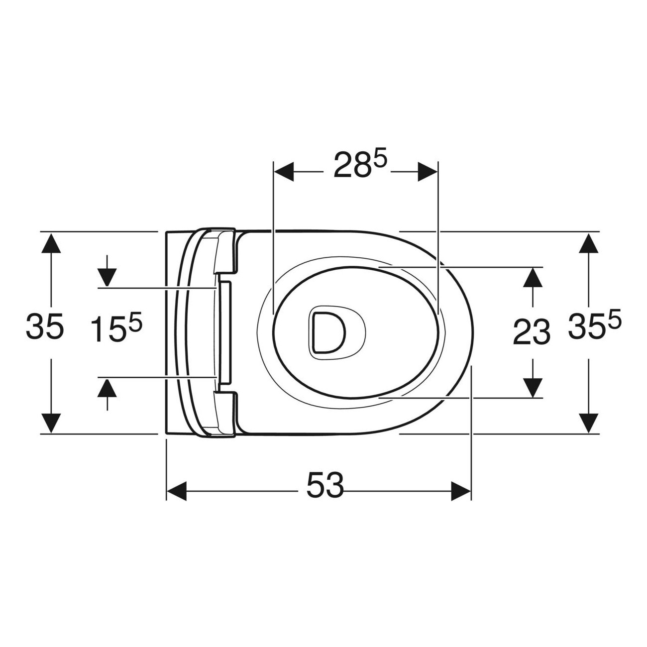 Geberit Selnova Premium pot à chasse au sol fil mur