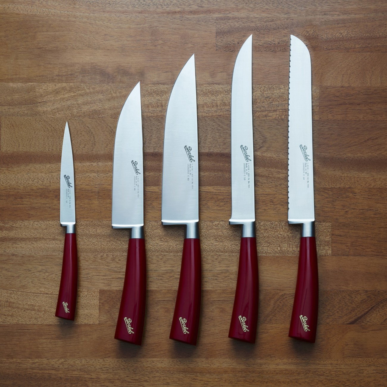 Berkel Sense Cuoio Rosso, Ceppo 5 coltelli