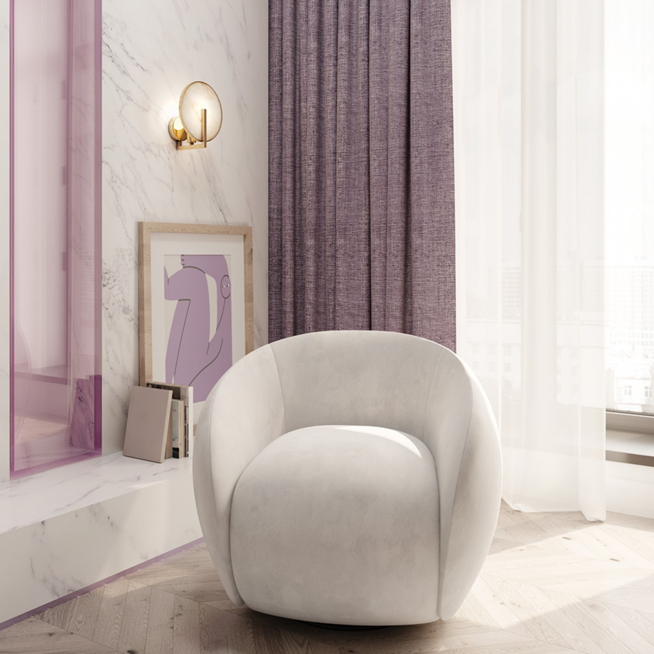 Maytoni Modern, Marmo Lampe murale