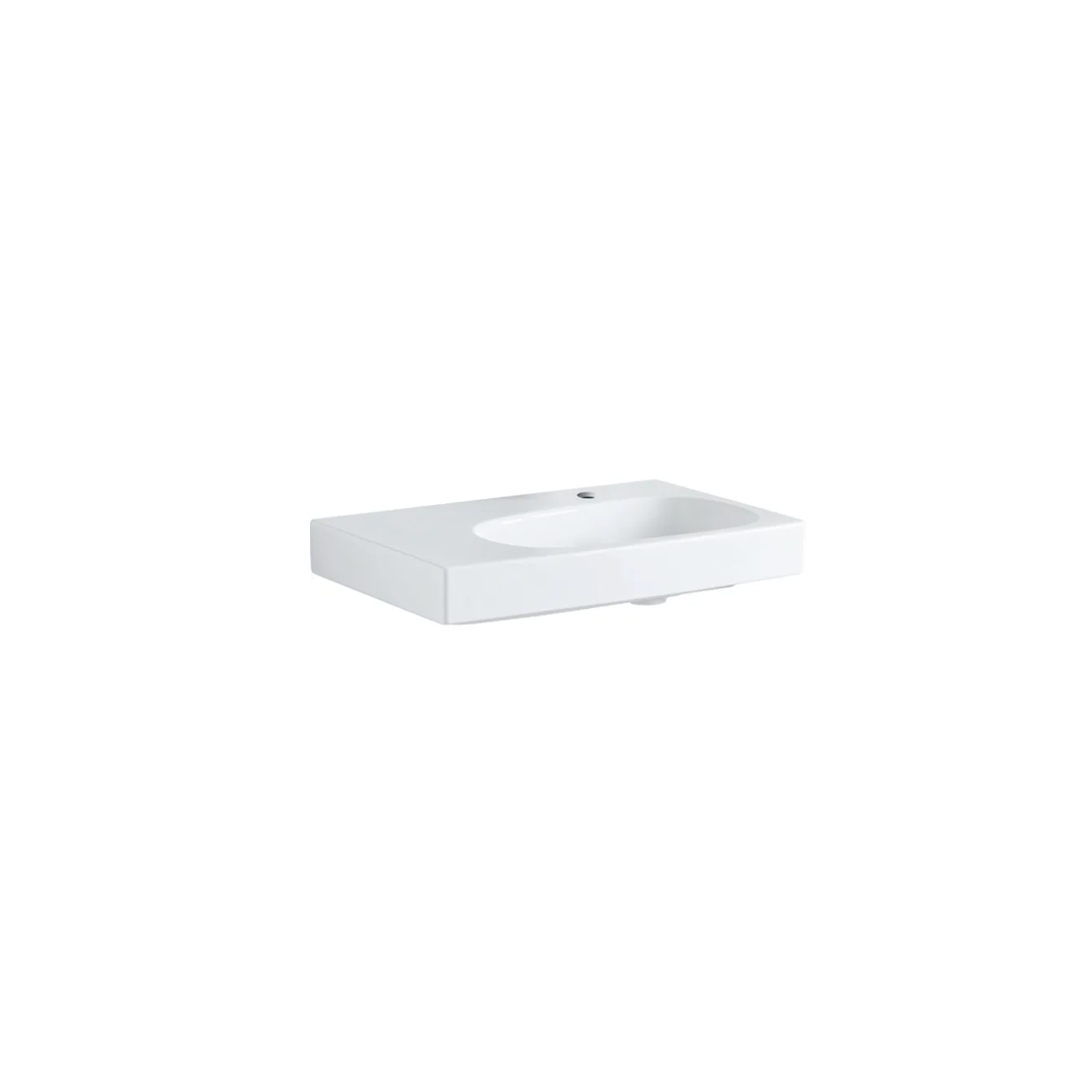 Geberit Citterio, Washbasin asymmetric 75 cm on the left