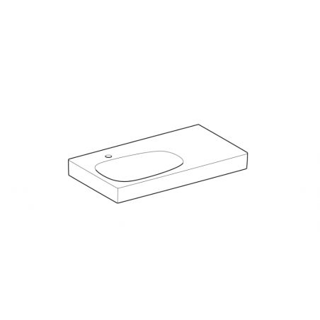 Geberit Citterio, Lavabo asimmetrico da 90 cm a destra