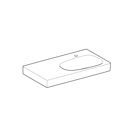 Geberit Citterio, Lavabo asimmetrico 90 cm a sinistra