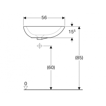 Geberit Citterio, Bacinella da appoggio cm 56