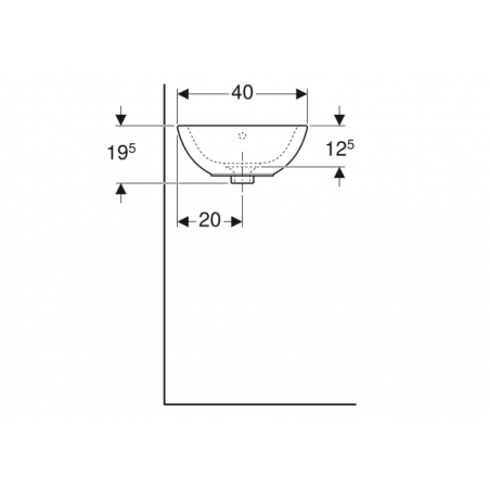 Geberit Citterio, Bacinella da appoggio cm 56