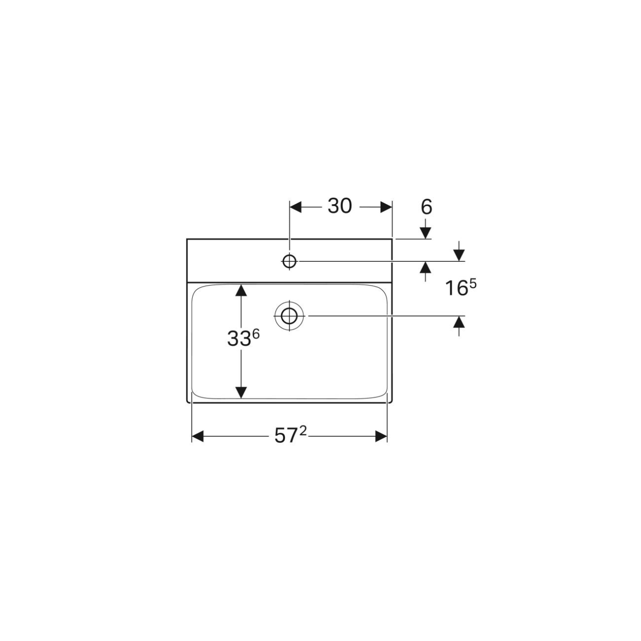 Geberit Xeno², Lavabo cm 60