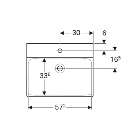 Geberit Xeno², Lavabo cm 60