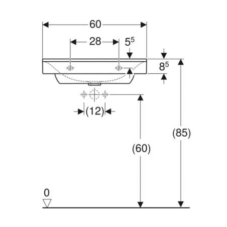 Geberit Xeno², Lavabo cm 60