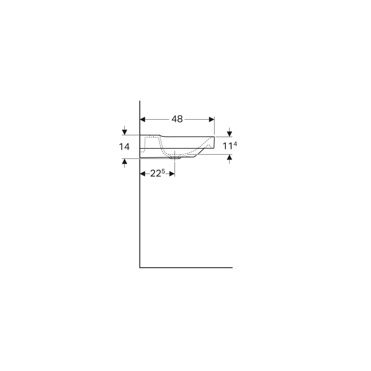 Geberit Xeno², Lavabo cm 60