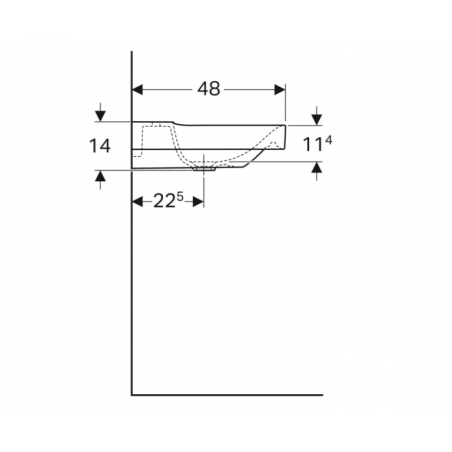 Geberit Xeno², Lavabo cm 60