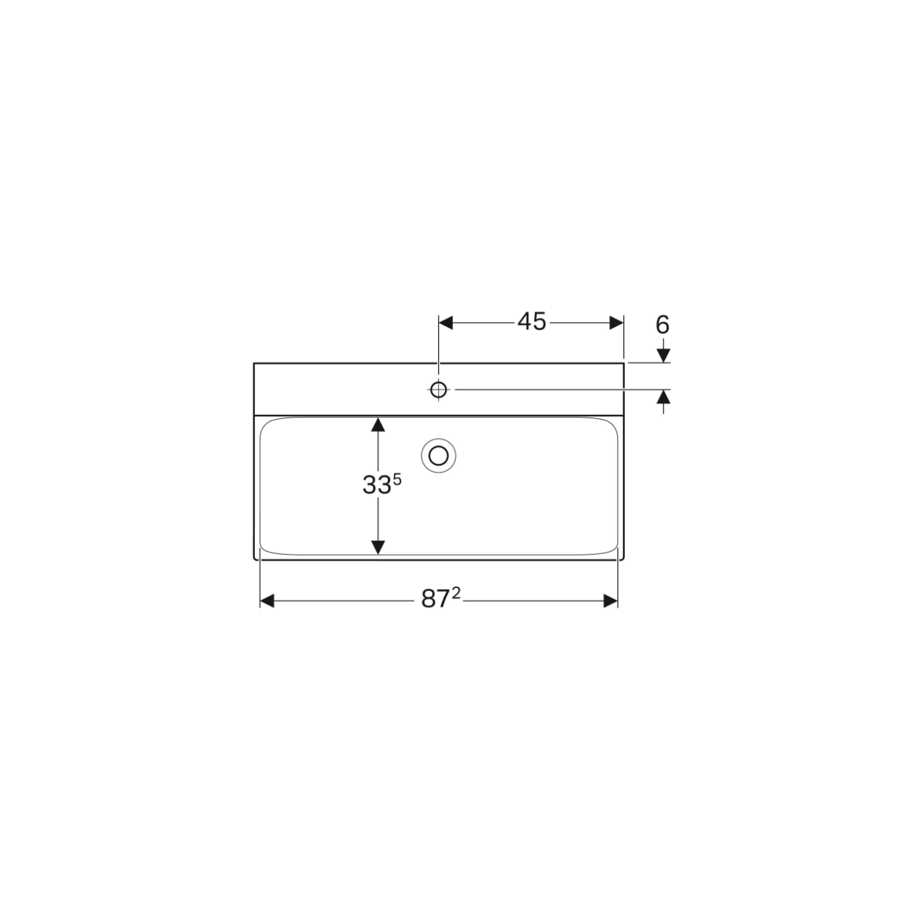 Geberit Xeno², Lavabo cm 90