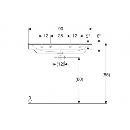 Geberit Xeno², Lavabo cm 90