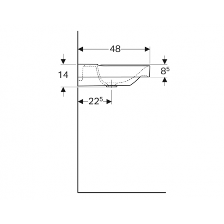 Geberit Xeno², Lavabo cm 90