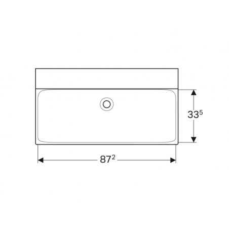 Geberit Xeno², Lavabo cm 90 senza foro rubinetteria
