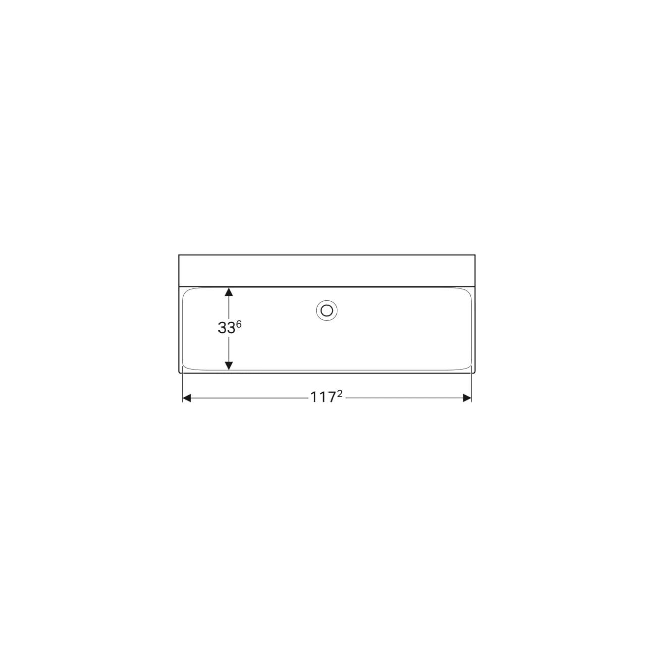 Geberit Xeno², Lavabo cm 120 con due fori