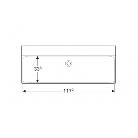 Geberit Xeno², Lavabo cm 120 con due fori