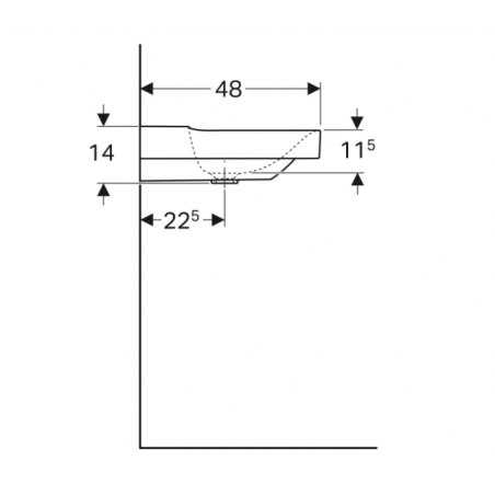 Geberit Xeno², Lavabo cm 120 con due fori