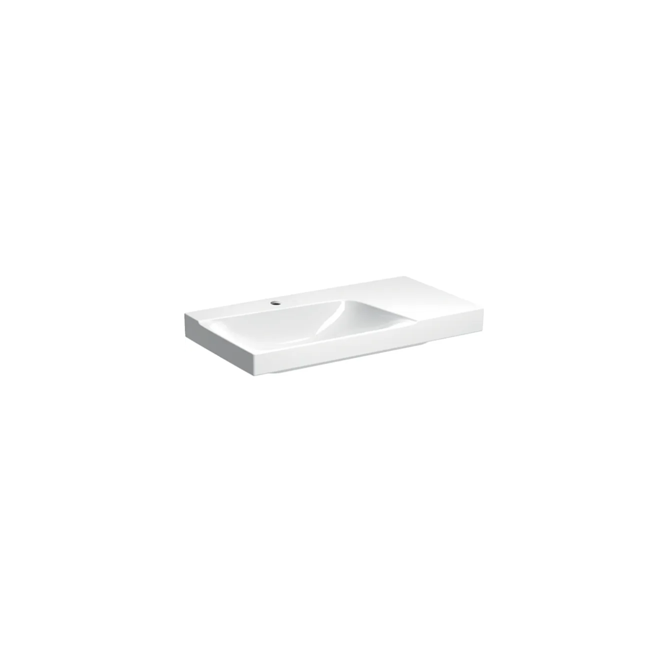 Geberit Xeno², Washbasin asymmetric to the right 90 cm