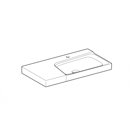 Geberit Xeno², Evier Asymétrique 90 cm à gauche