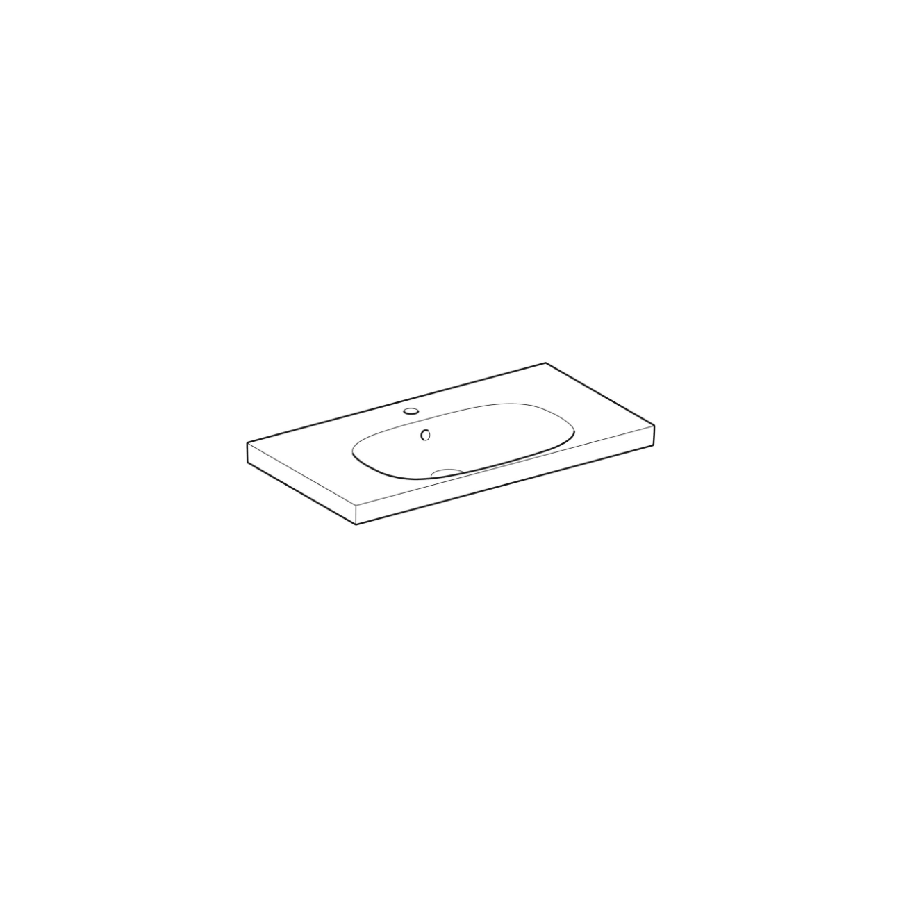 Geberit Acanto, Lavabo 90cm foro centrale