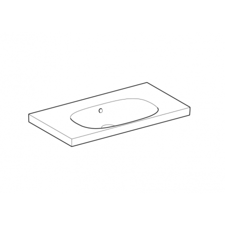 Geberit Acanto, Lavabo 90 cm senza foro