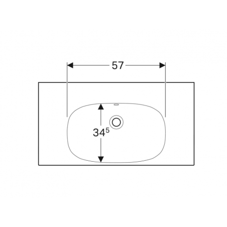 Geberit Acanto, Lavabo 90 cm senza foro