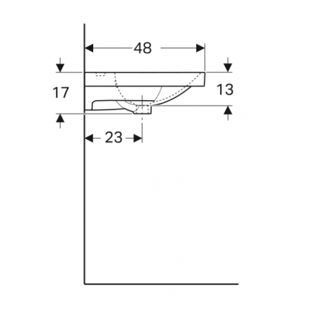 Geberit Acanto, Double washbasin 120 cm