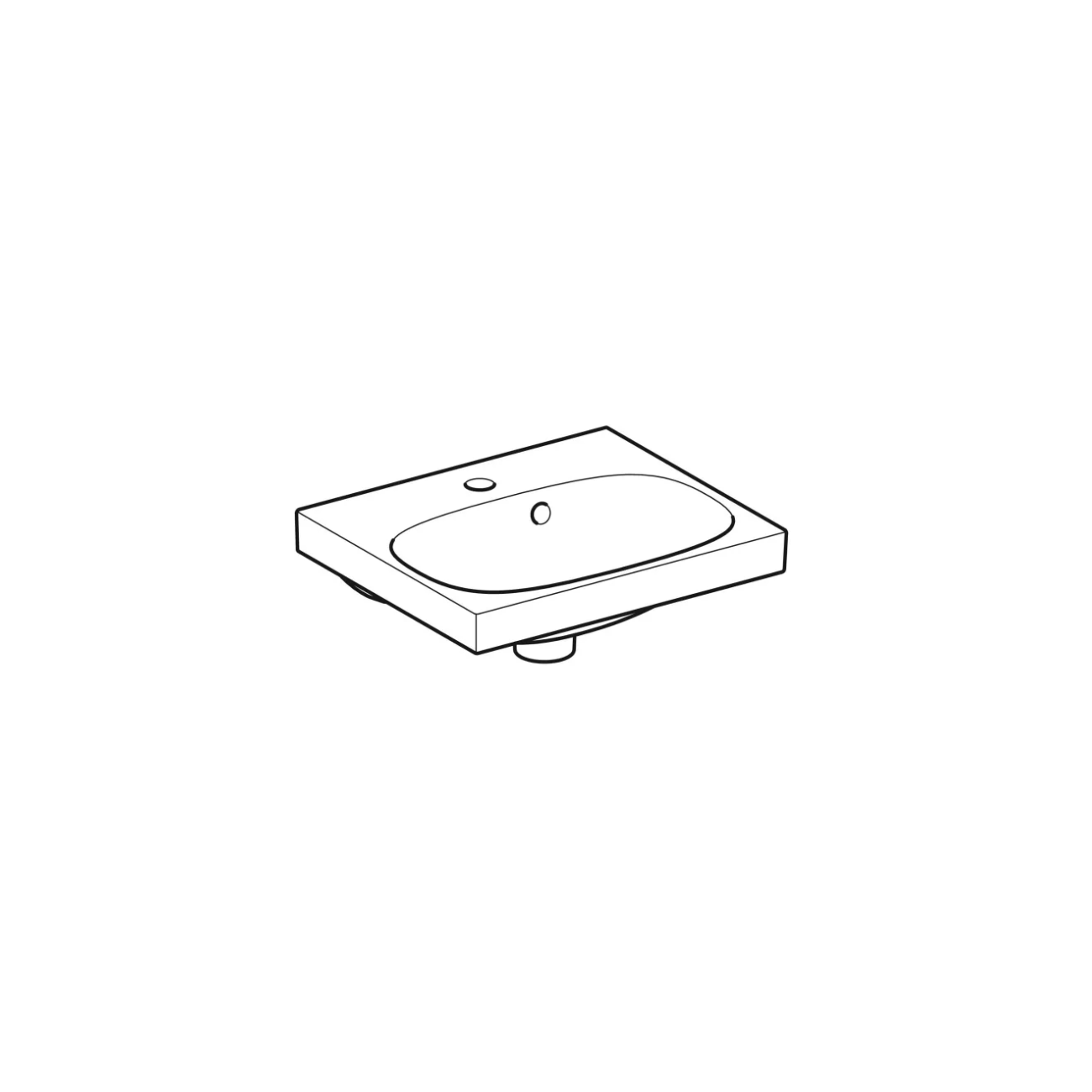 Geberit Acanto, Lavamani cm 45