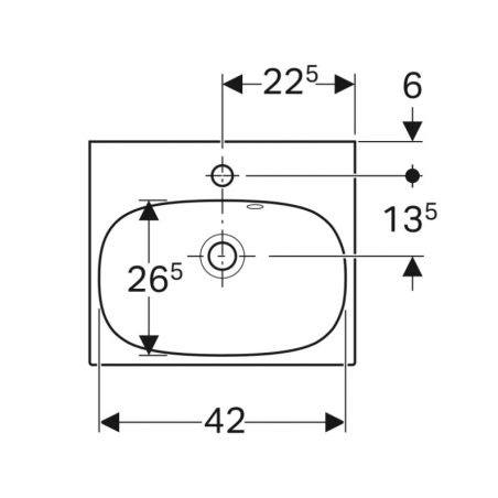 Geberit Acanto, Hand wash cm 45