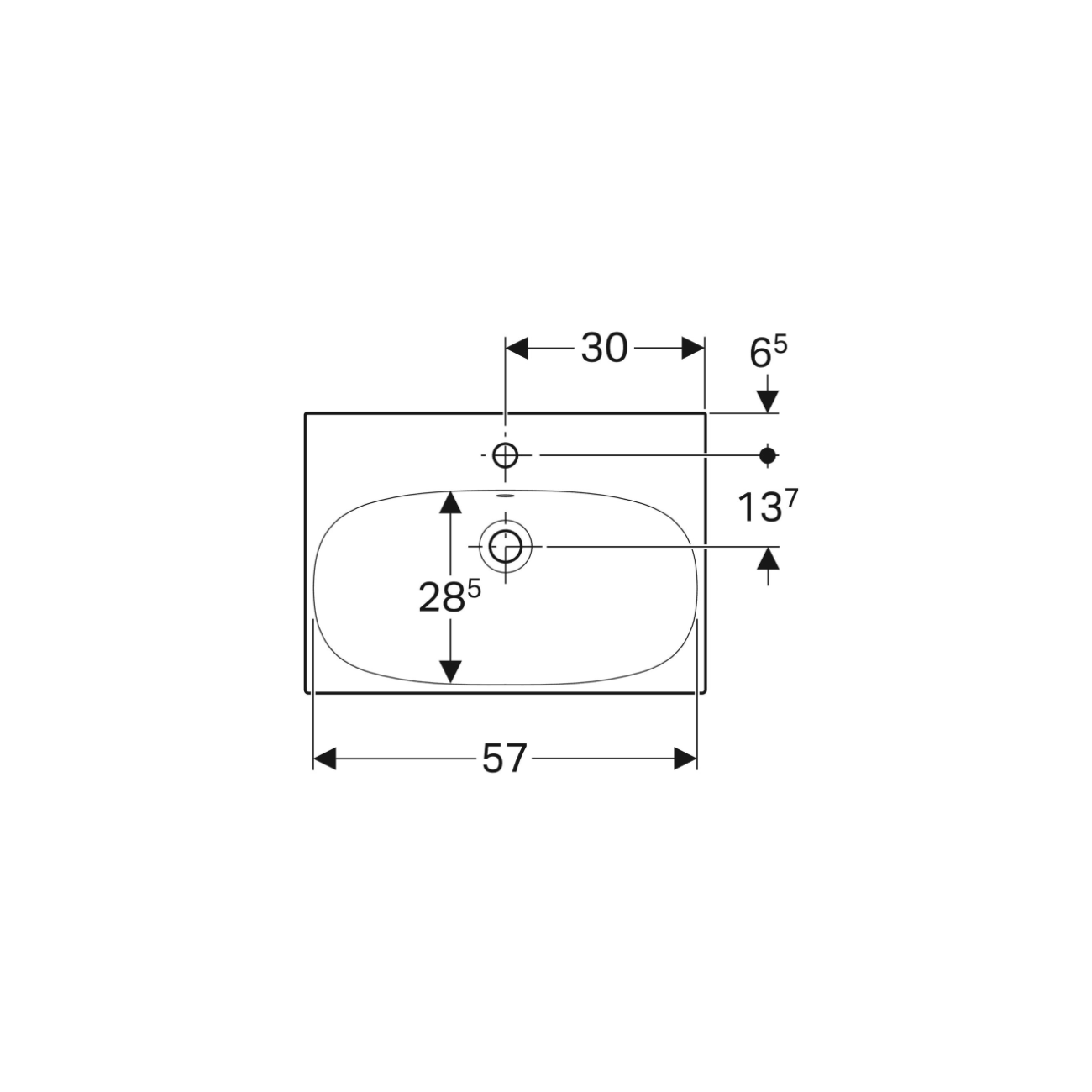 Geberit Acanto, Lavabo compatto