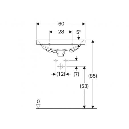 Geberit Acanto, Lavabo compatto
