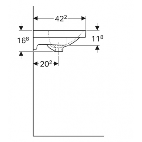 Geberit Acanto, Lavabo compatto