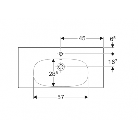 Geberit Acanto, Lavabo compatto