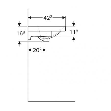 Geberit Acanto, Lavabo compatto