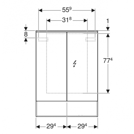 Geberit Acanto, Miroirs
