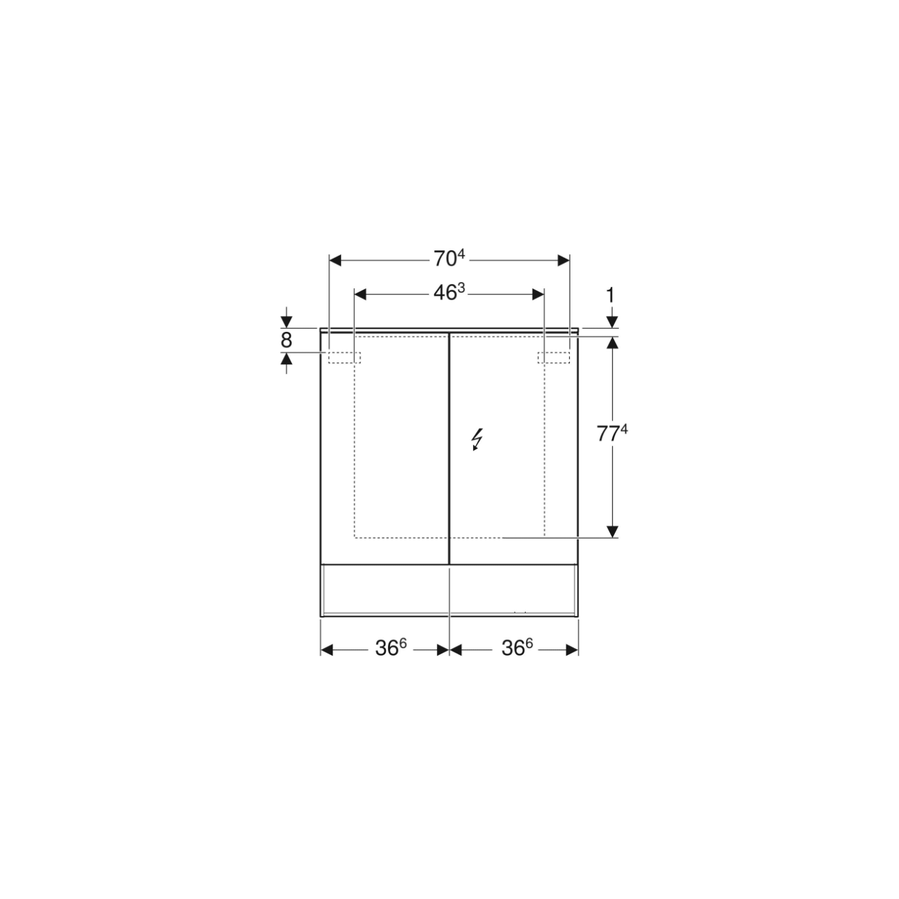 Geberit Acanto, Miroirs