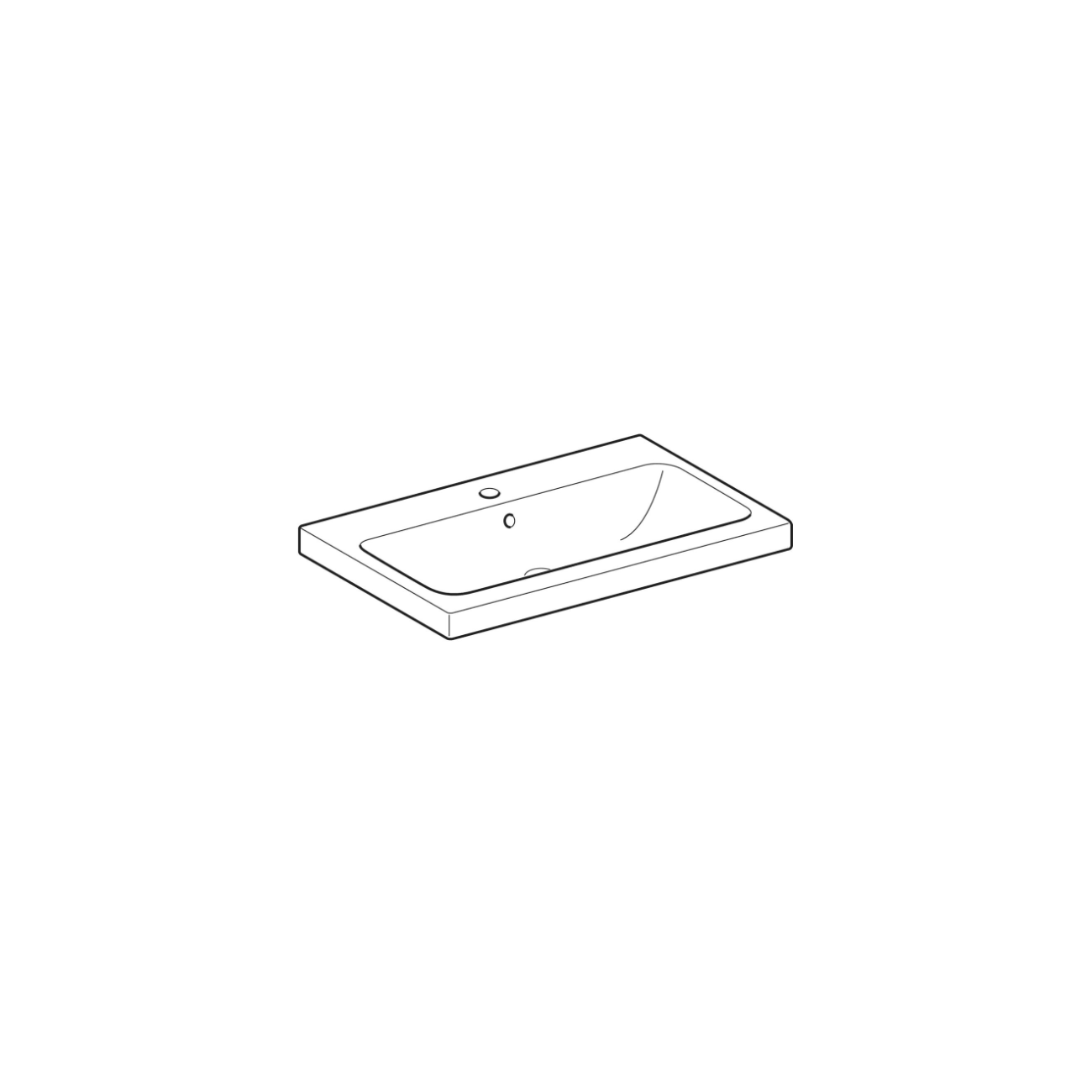 Geberit iCon, évier avec trou central