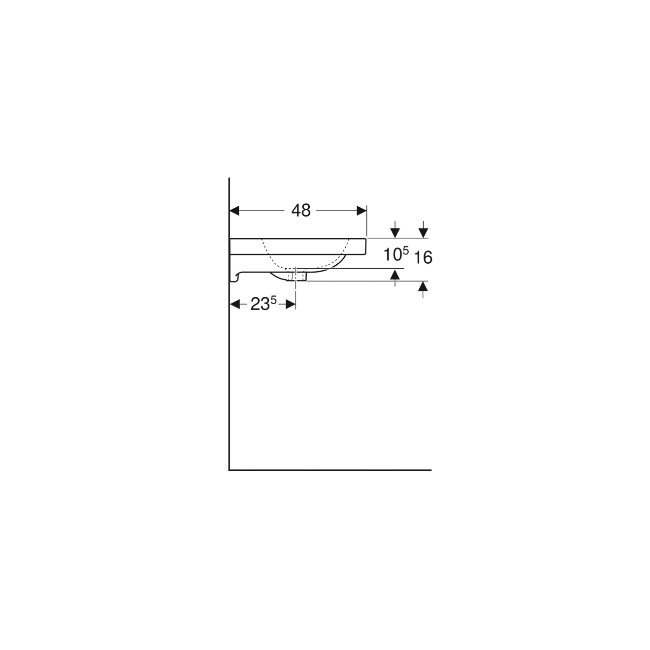 Geberi iCon, Evier sans trou