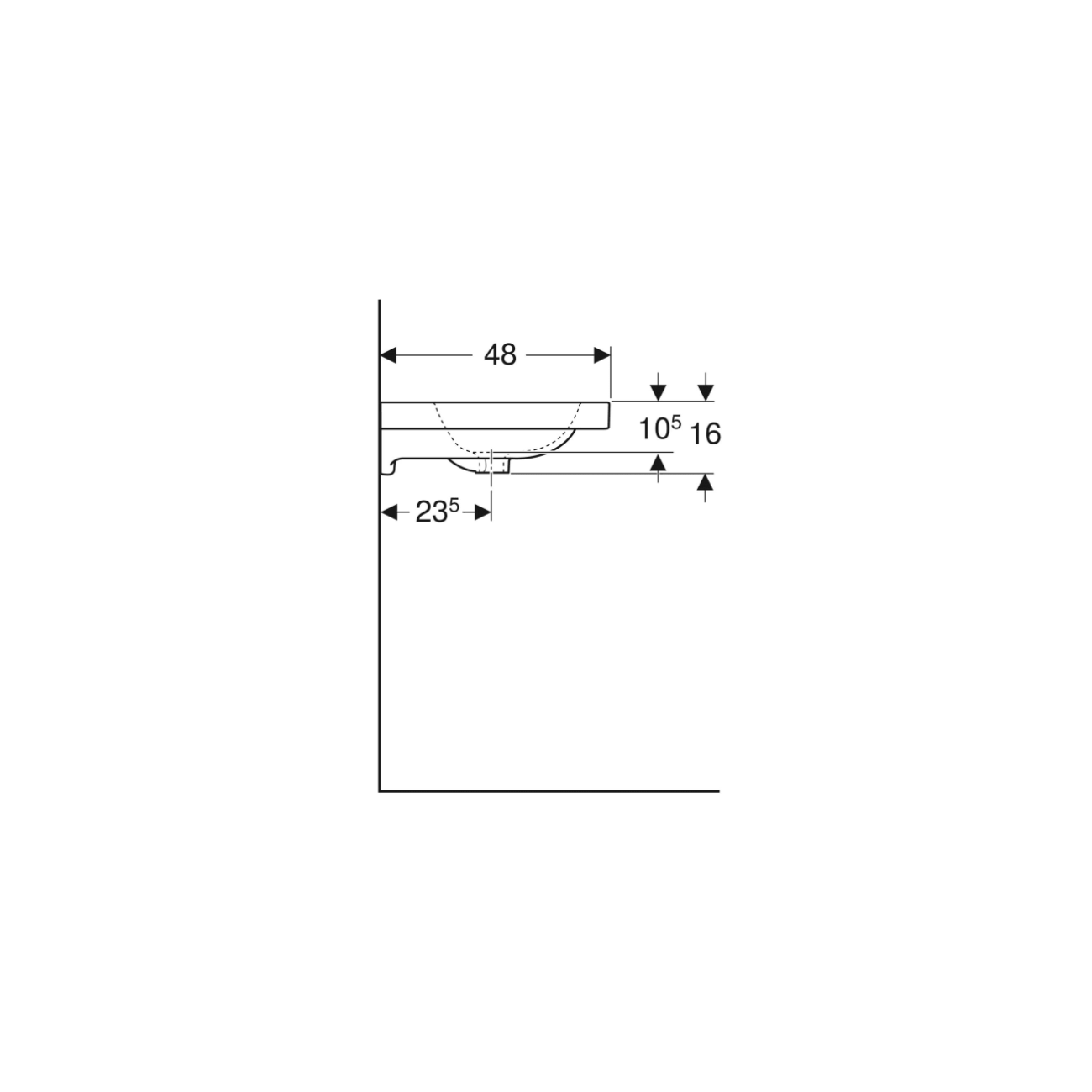 Geberi iCon, Evier sans trou